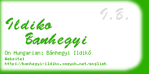 ildiko banhegyi business card